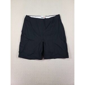 Spanjian Shorts Womens 12 Elastic Waist Mid Rise Stretch Karate Black Cotton USA